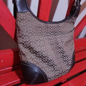 Vintage Coach Signature Slim Crossbody E3K-6386 Brown